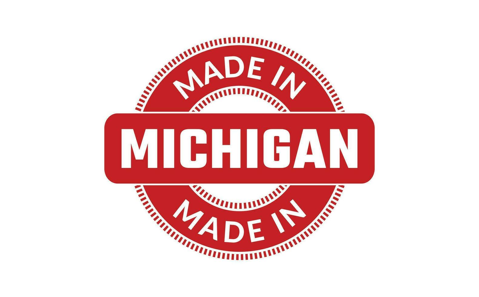 gemaakt in Michigan rubber postzegel vector