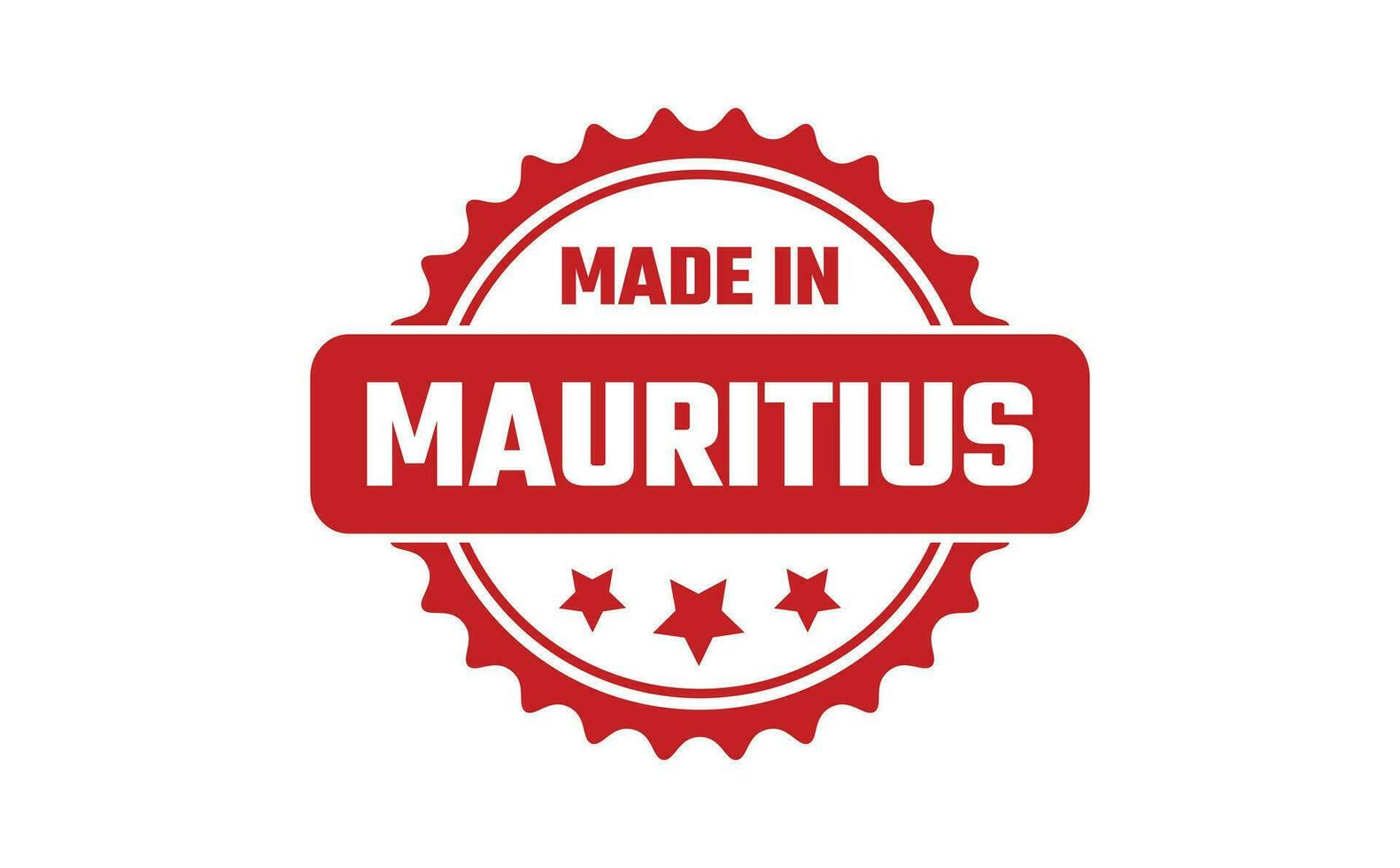 gemaakt in Mauritius rubber postzegel vector