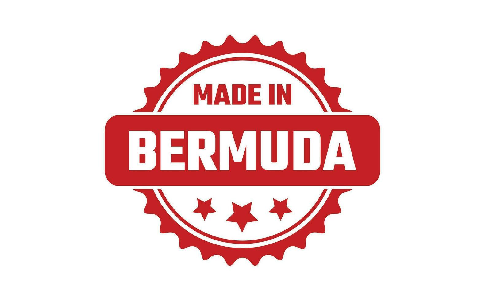 gemaakt in bermuda rubber postzegel vector