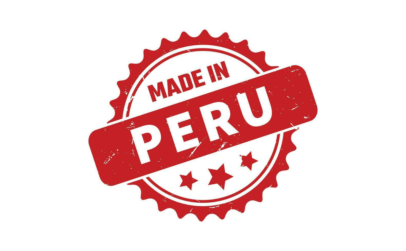 gemaakt in Peru rubber postzegel vector