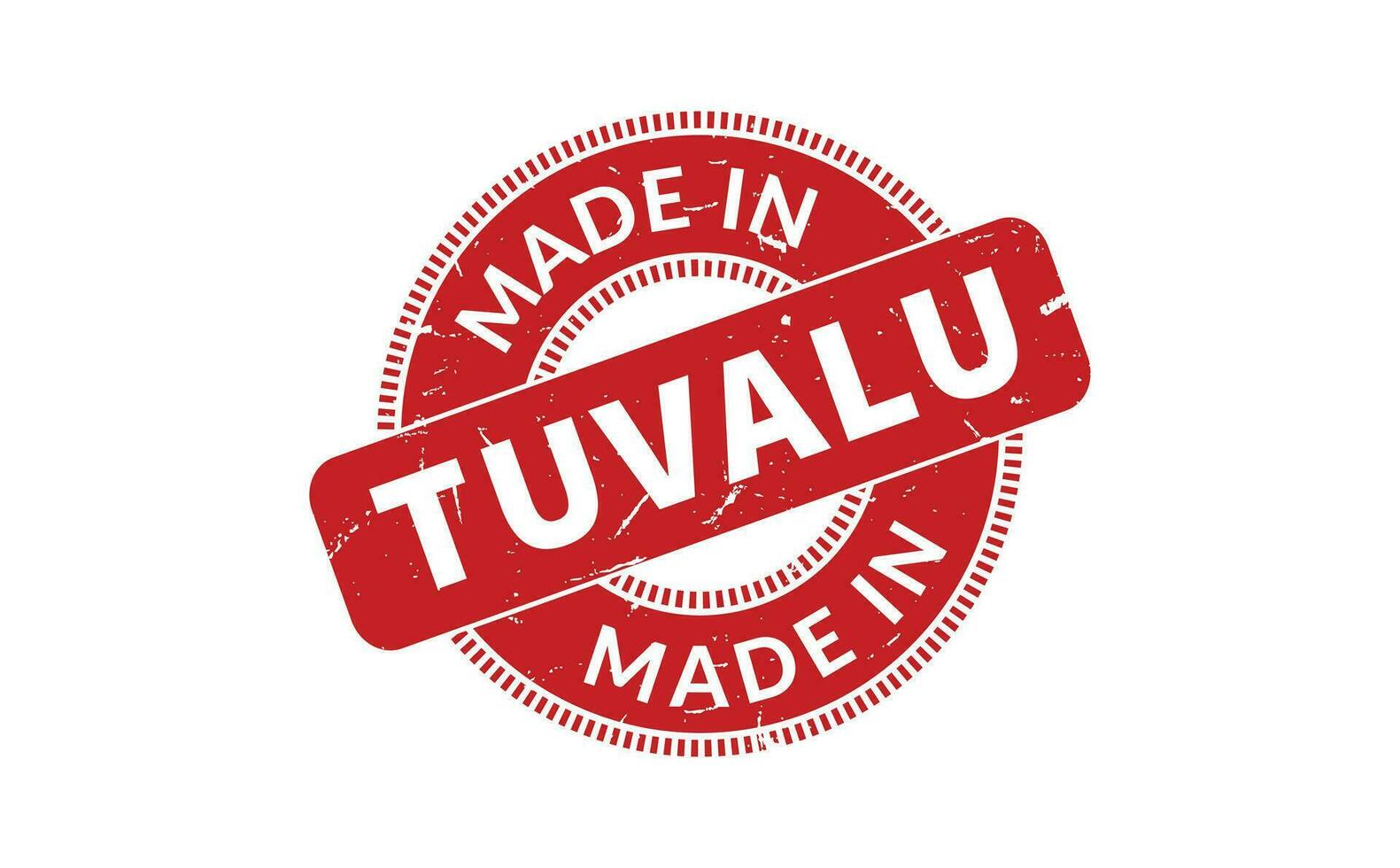 gemaakt in Tuvalu rubber postzegel vector