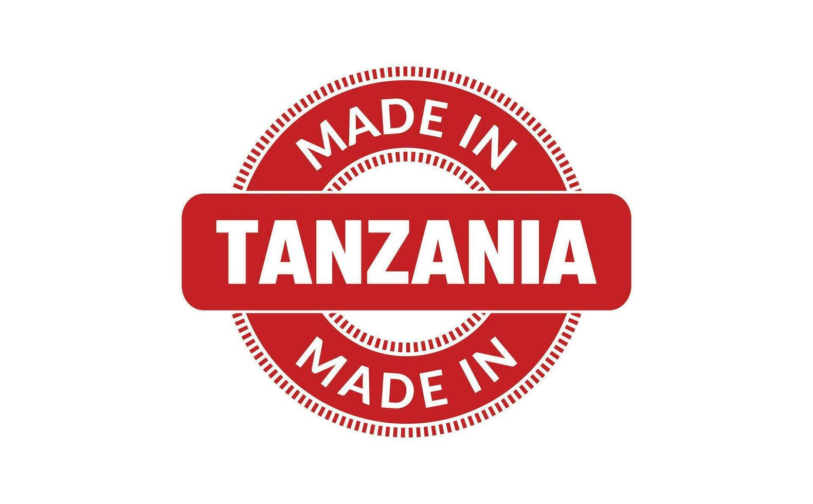 gemaakt in Tanzania rubber postzegel vector