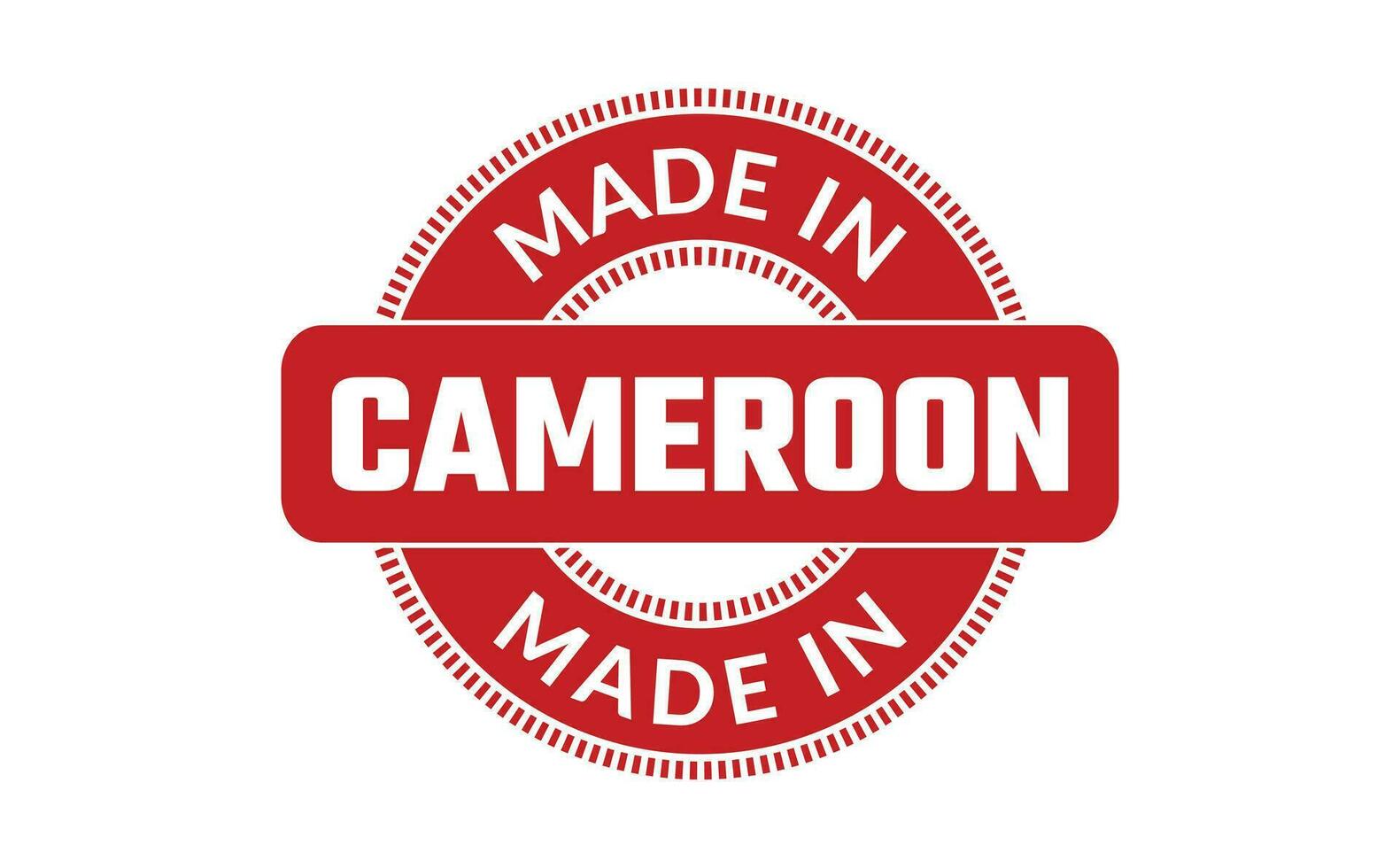 gemaakt in Kameroen rubber postzegel vector