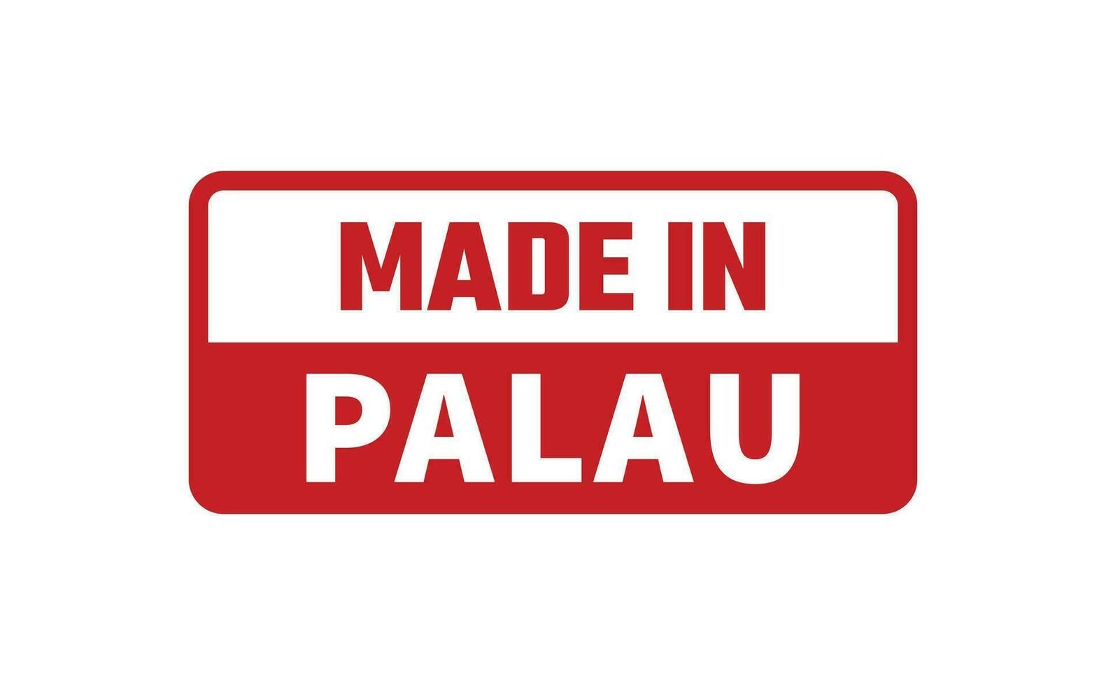 gemaakt in Palau rubber postzegel vector