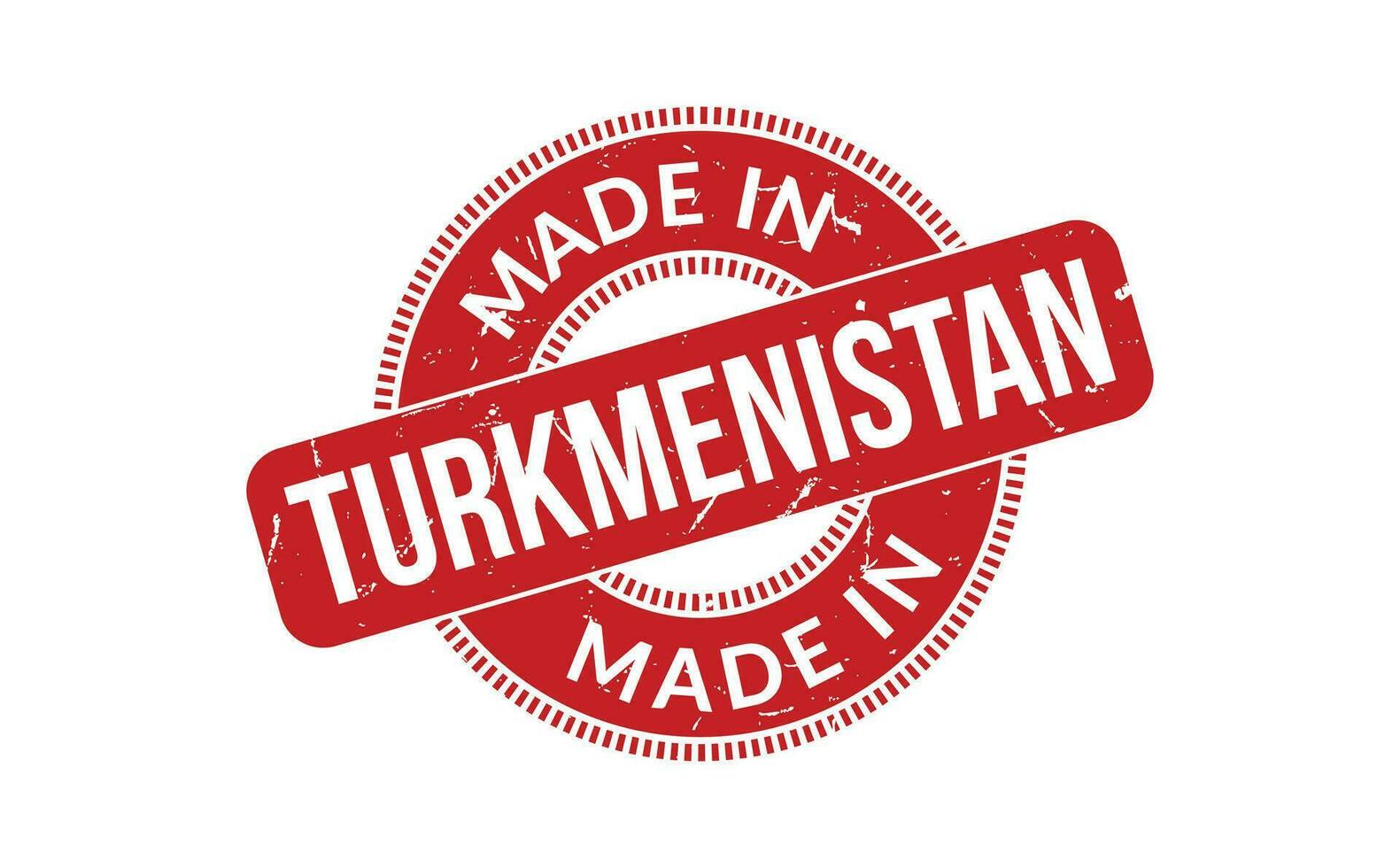 gemaakt in turkmenistan rubber postzegel vector