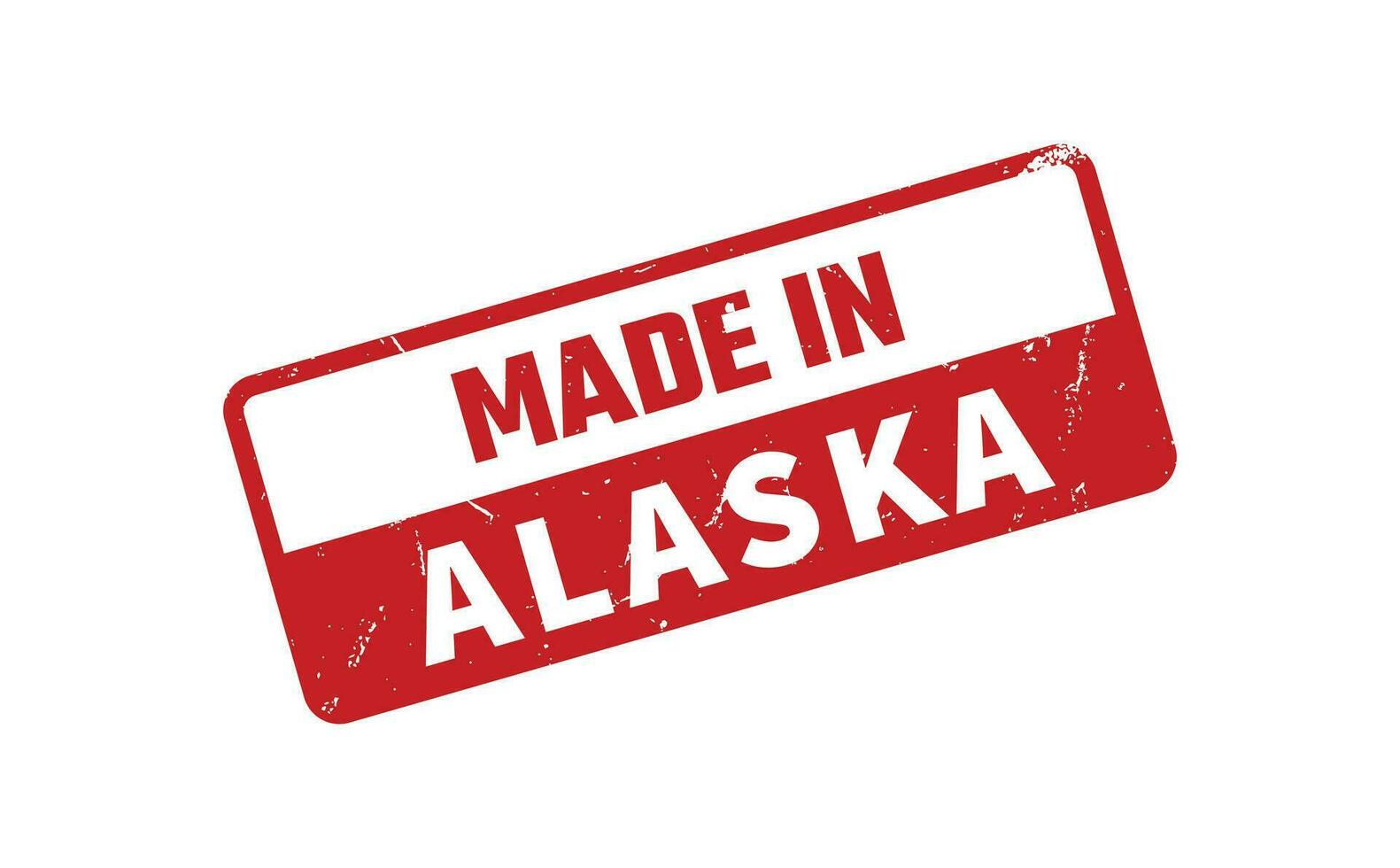 gemaakt in Alaska rubber postzegel vector