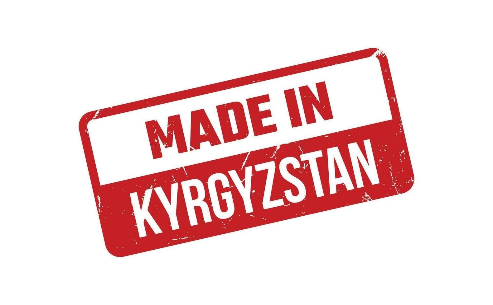 gemaakt in Kirgizië rubber postzegel vector