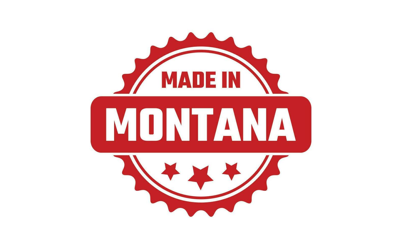 gemaakt in Montana rubber postzegel vector