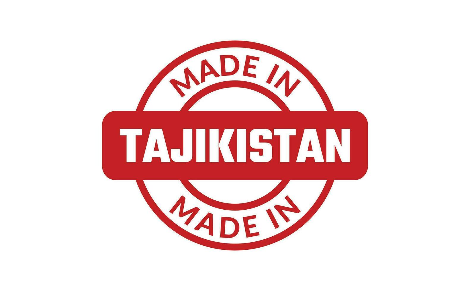 gemaakt in Tadzjikistan rubber postzegel vector