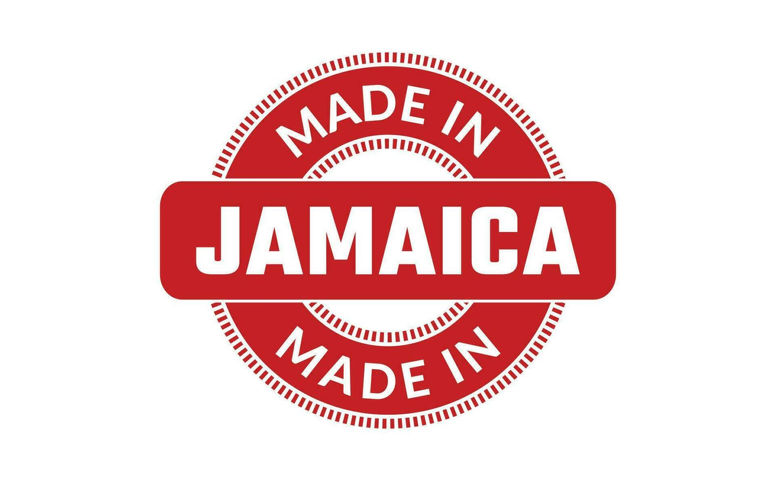 gemaakt in Jamaica rubber postzegel vector