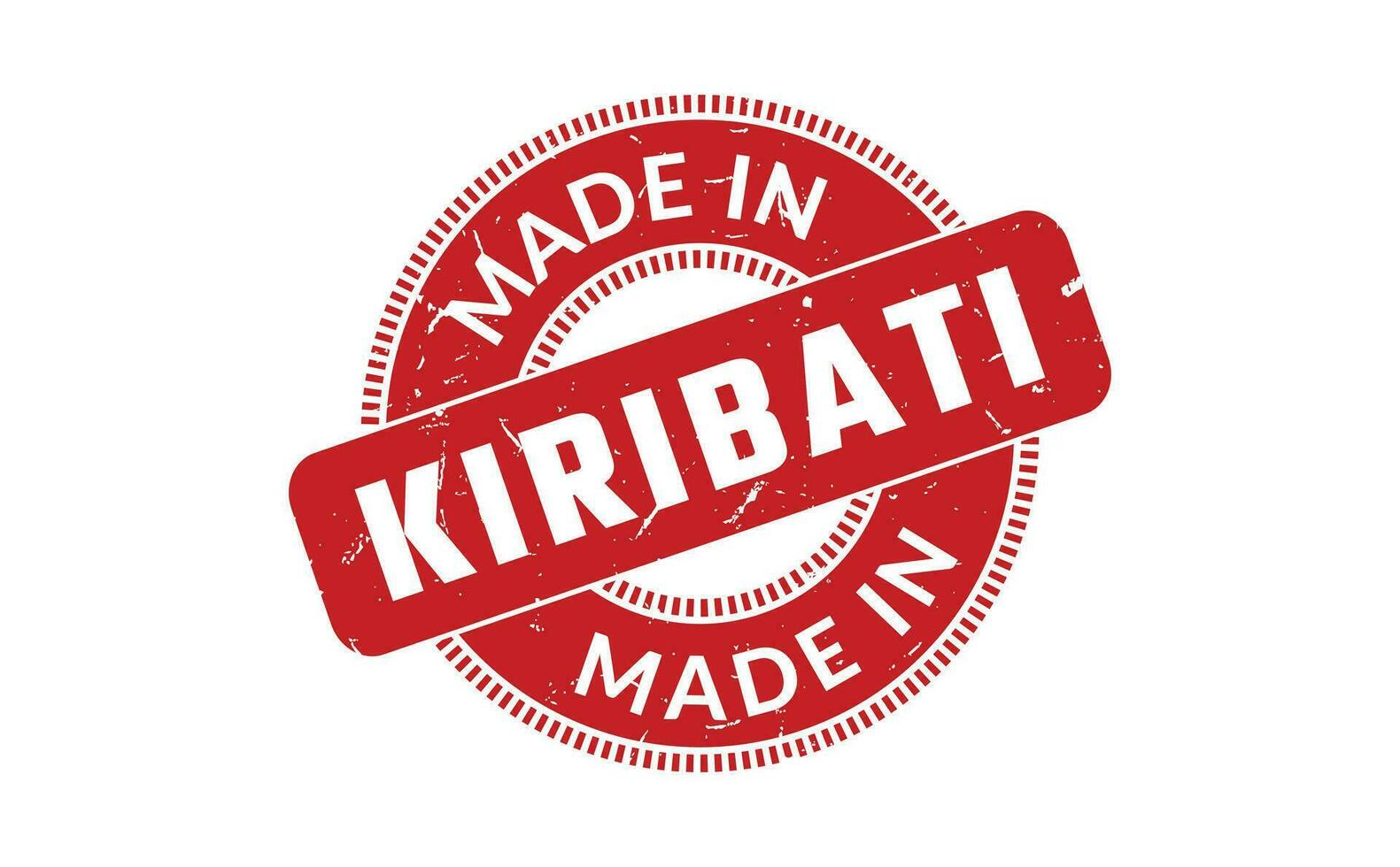 gemaakt in Kiribati rubber postzegel vector