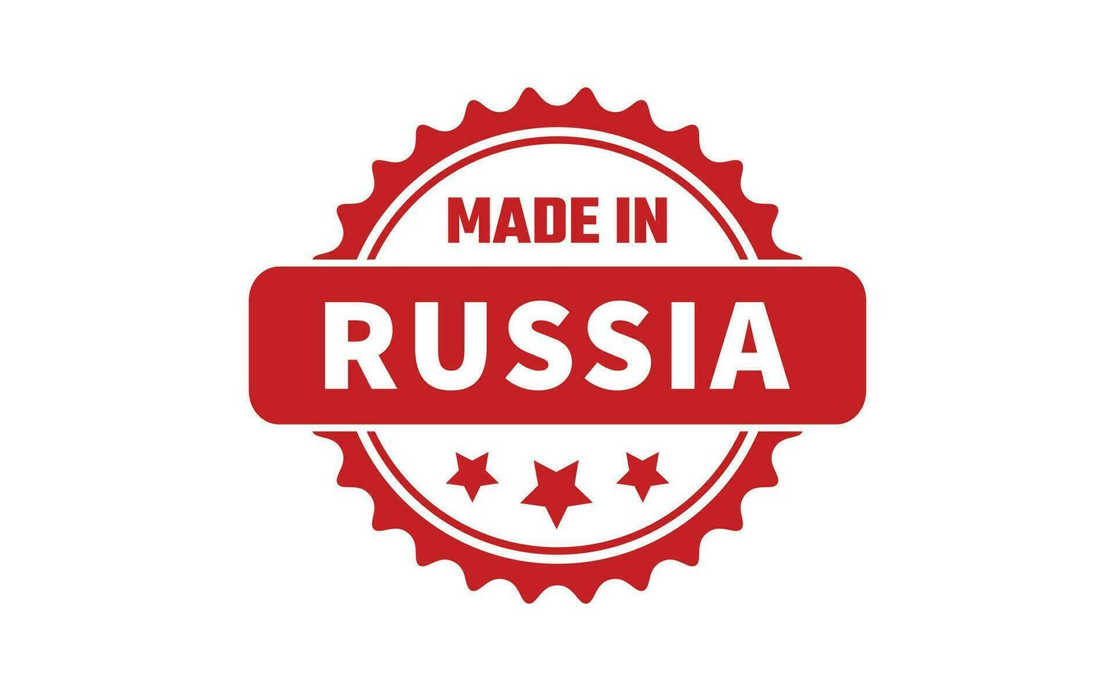 gemaakt in Rusland rubber postzegel vector