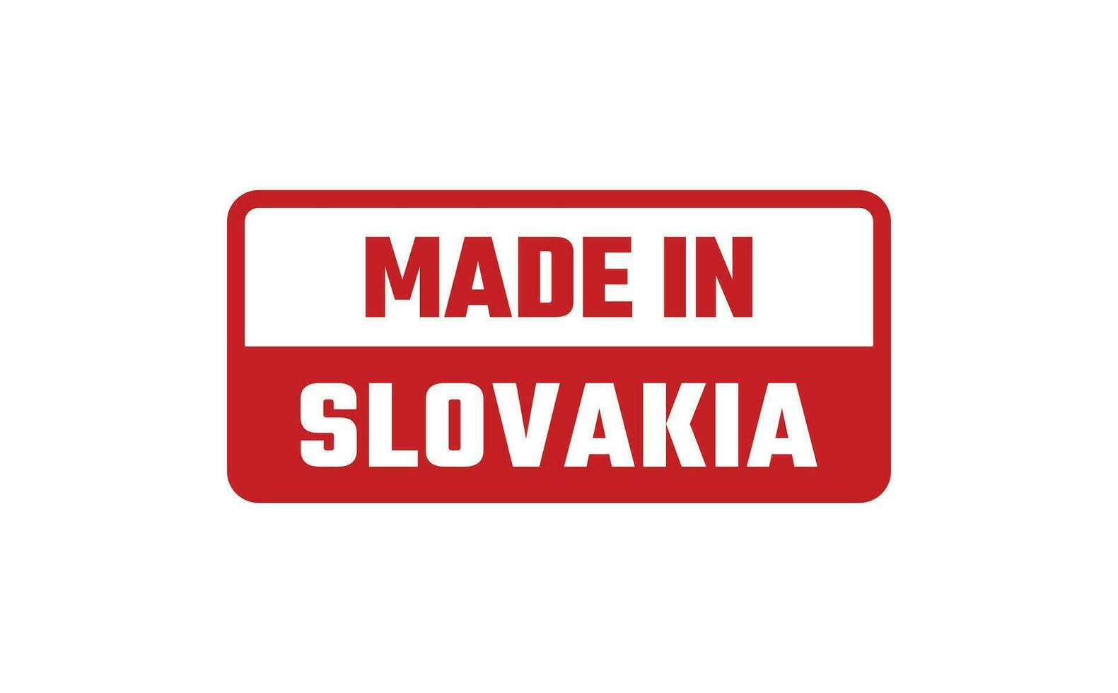 gemaakt in Slowakije rubber postzegel vector