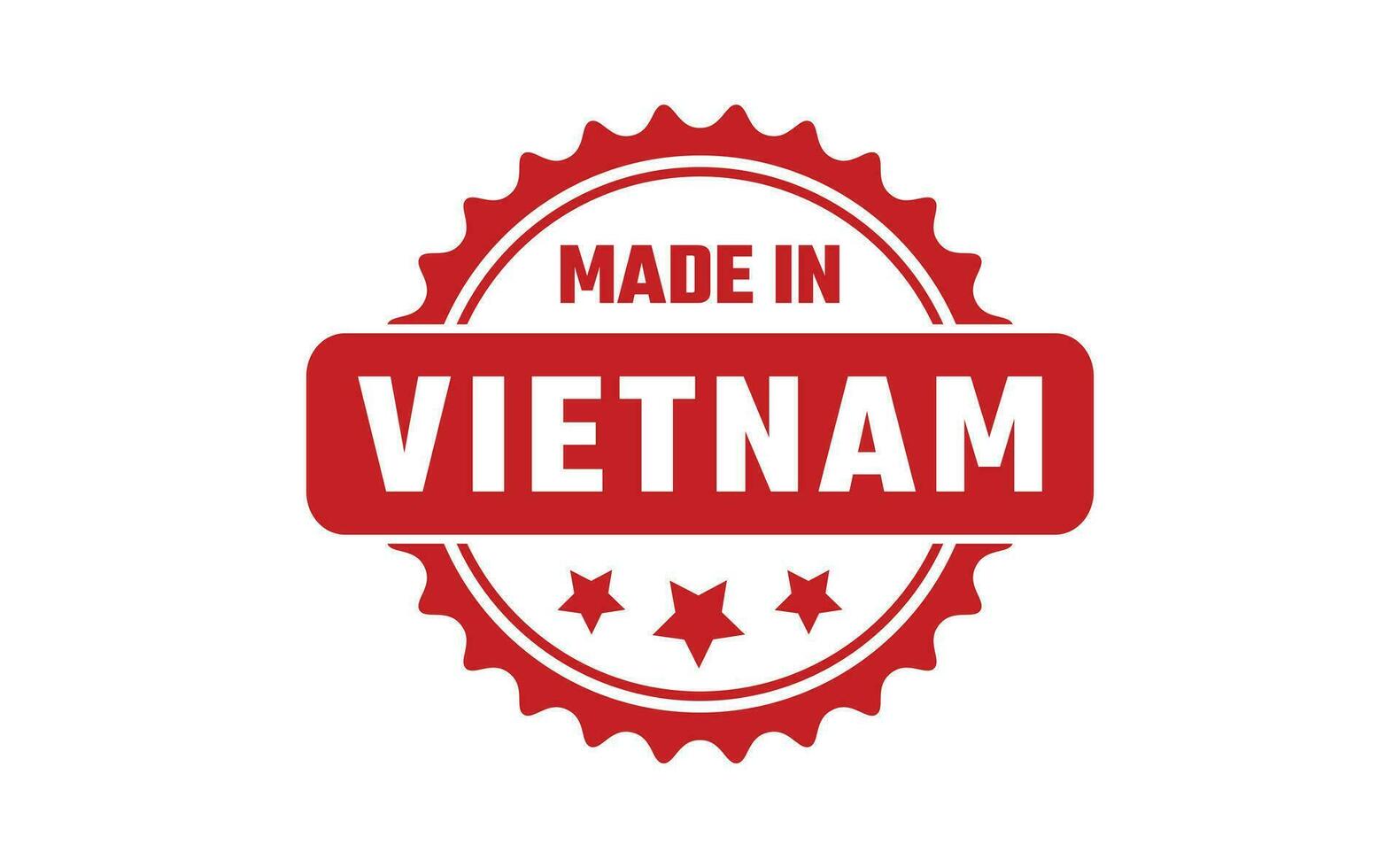 gemaakt in Vietnam rubber postzegel vector