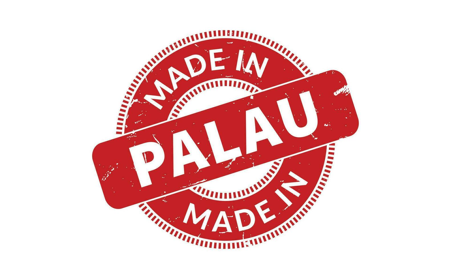gemaakt in Palau rubber postzegel vector