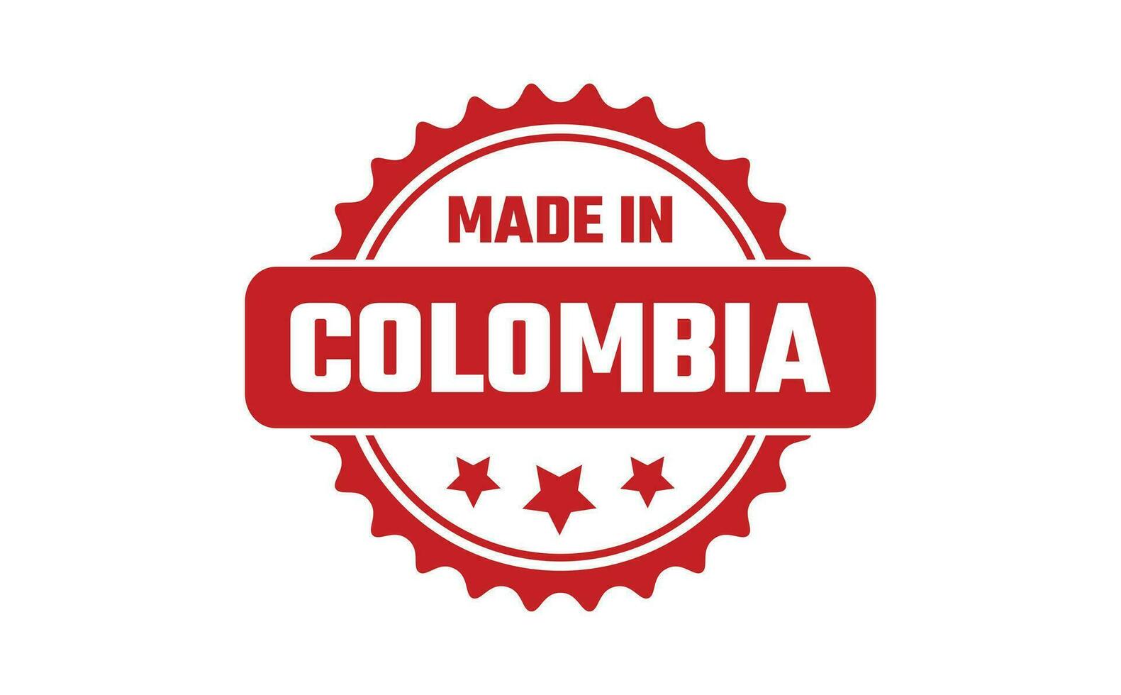 gemaakt in Colombia rubber postzegel vector