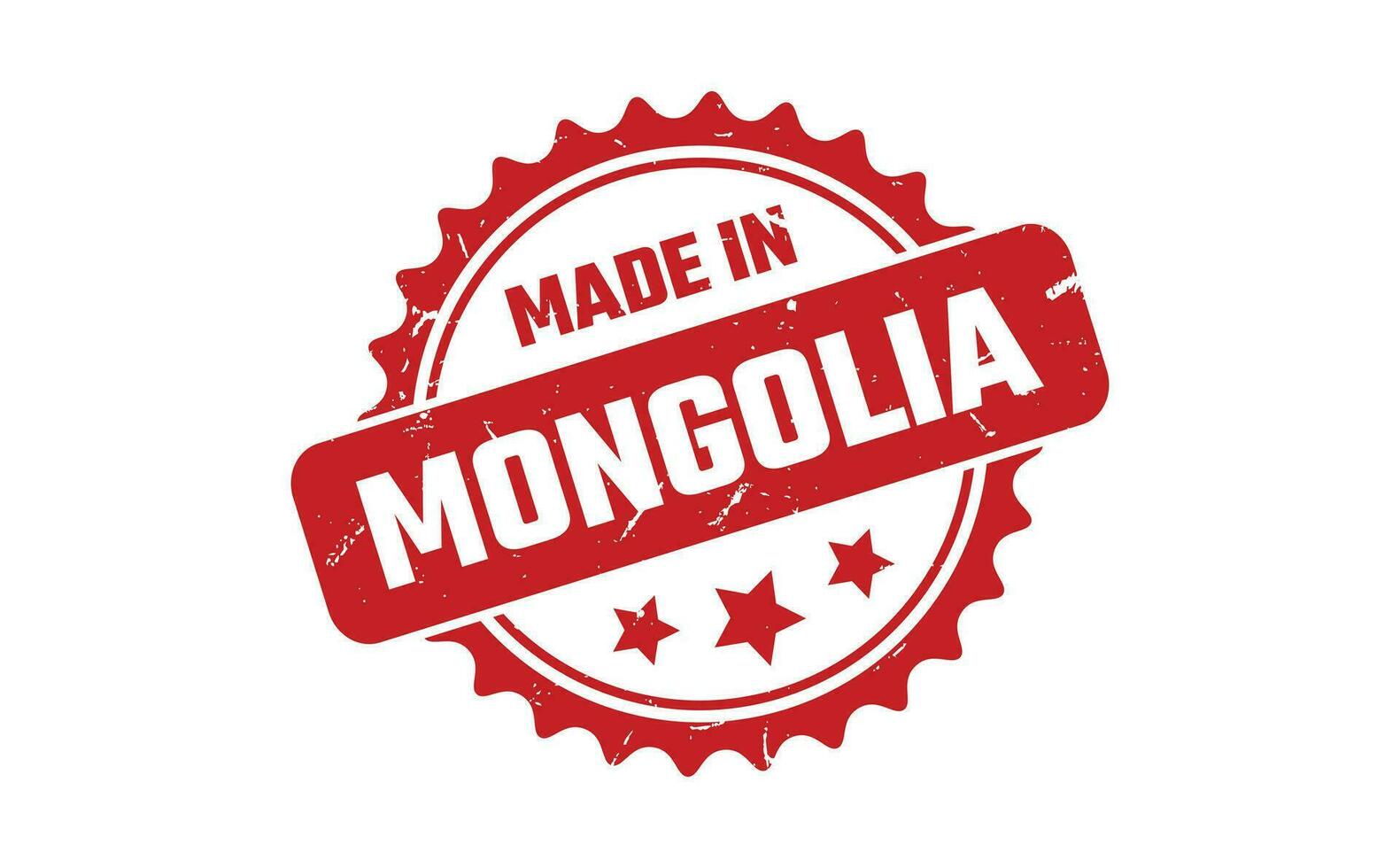 gemaakt in Mongolië rubber postzegel vector