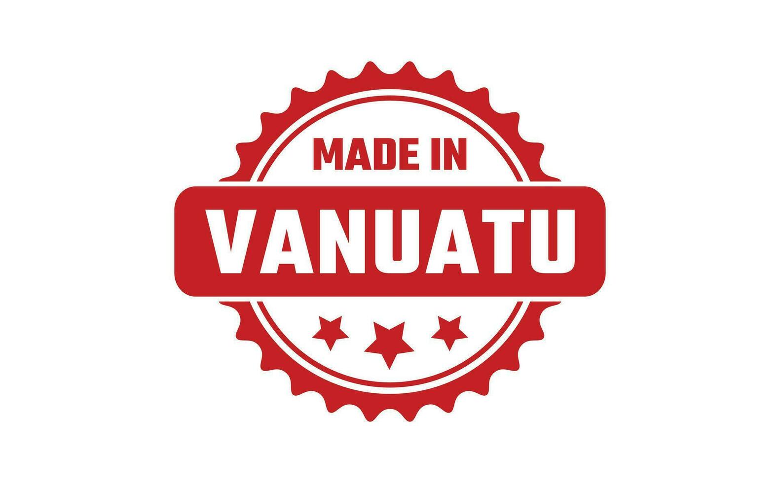 gemaakt in vanuatu rubber postzegel vector