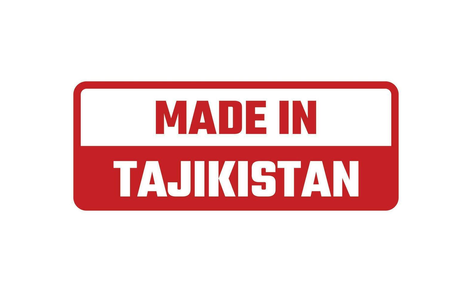 gemaakt in Tadzjikistan rubber postzegel vector