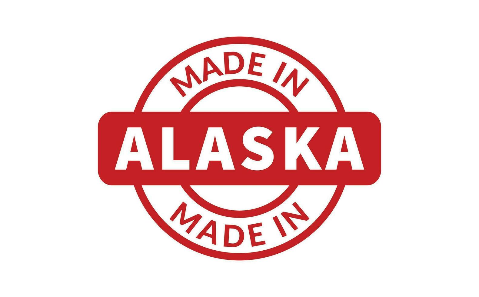 gemaakt in Alaska rubber postzegel vector