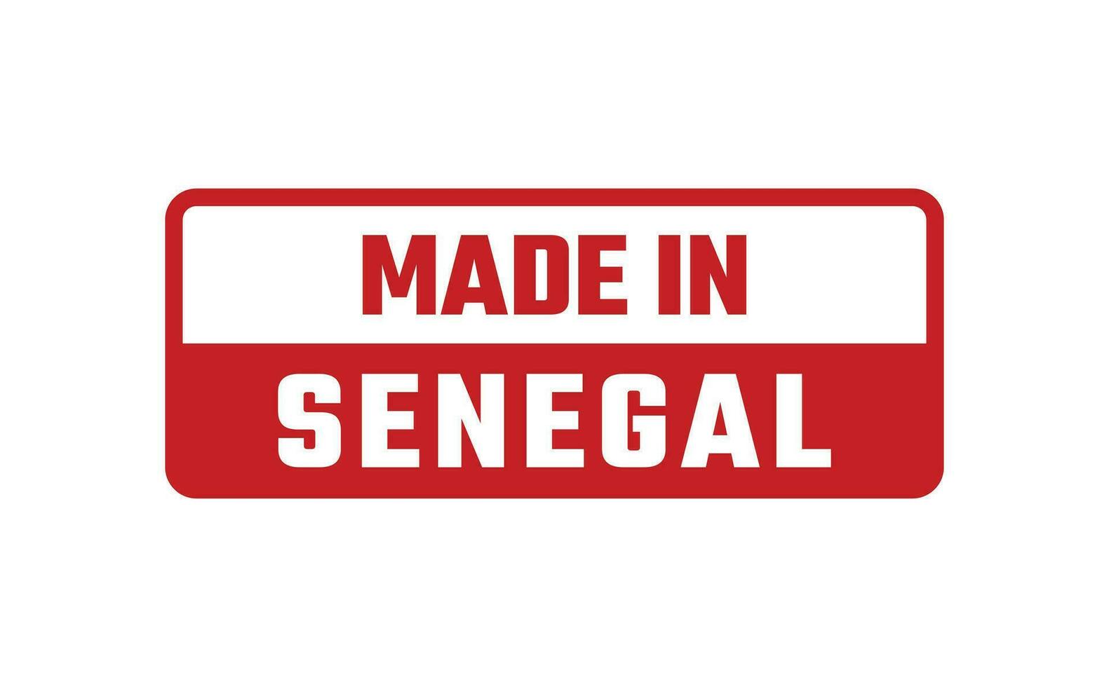 gemaakt in Senegal rubber postzegel vector