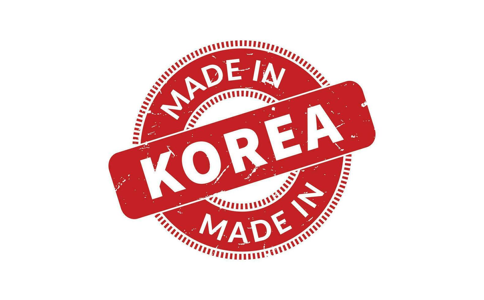 gemaakt in Korea rubber postzegel vector