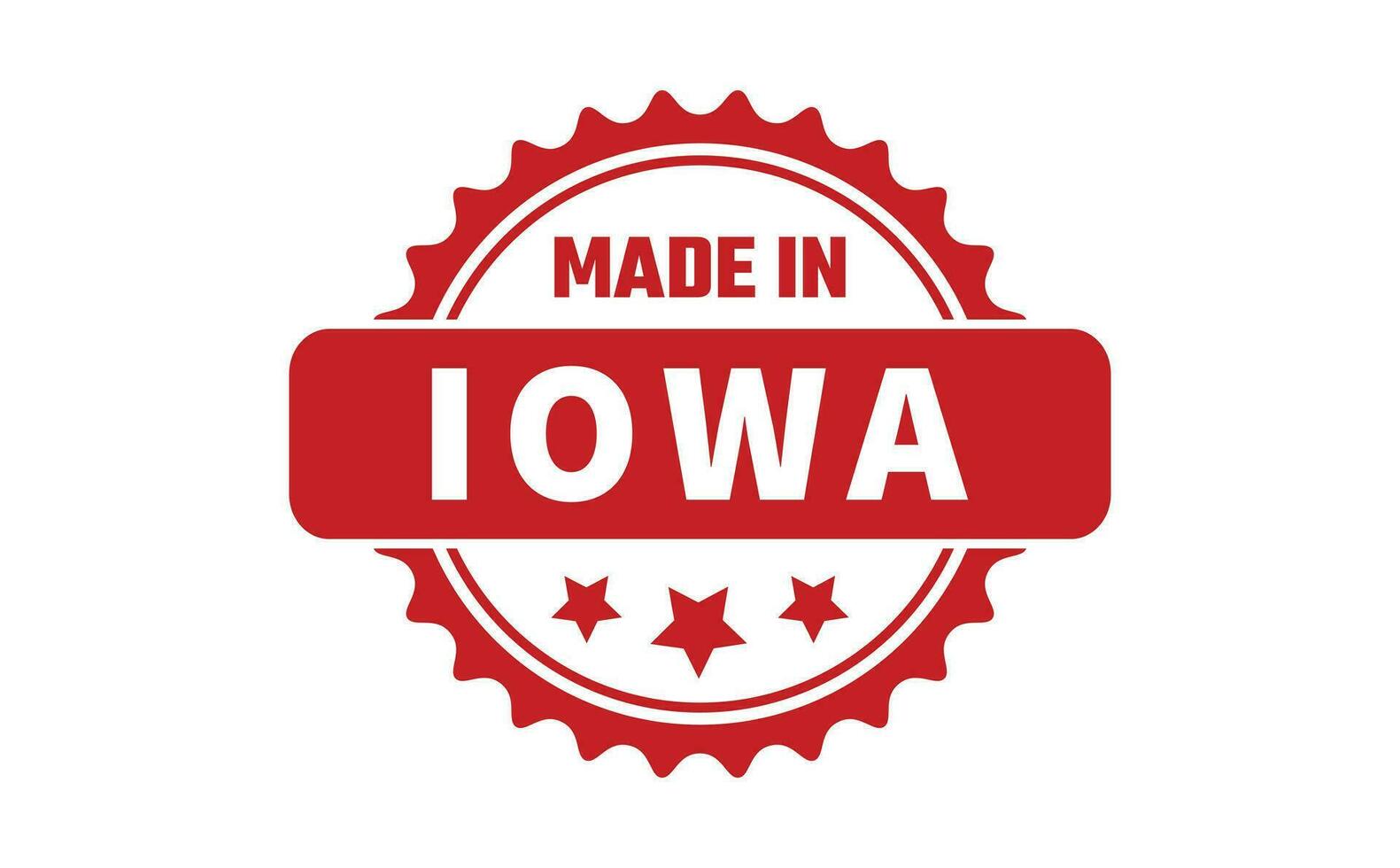 gemaakt in Iowa rubber postzegel vector