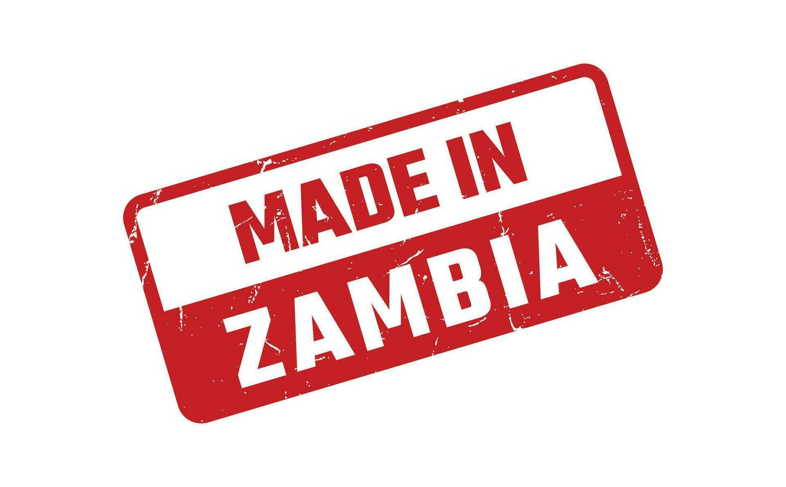 gemaakt in Zambia rubber postzegel vector