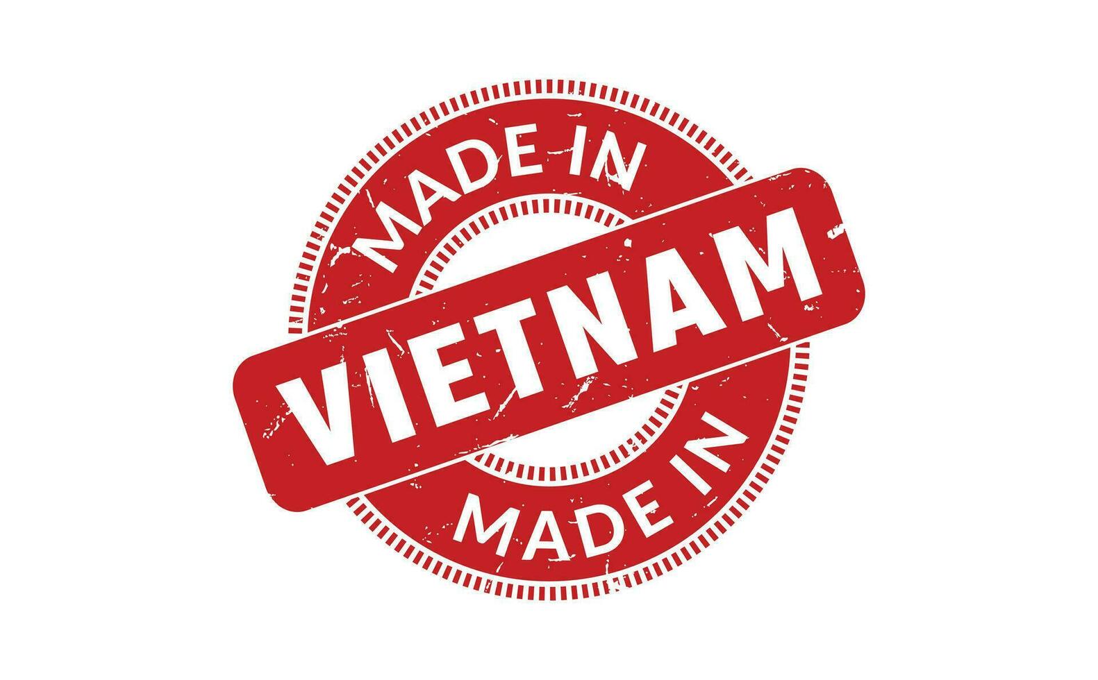 gemaakt in Vietnam rubber postzegel vector