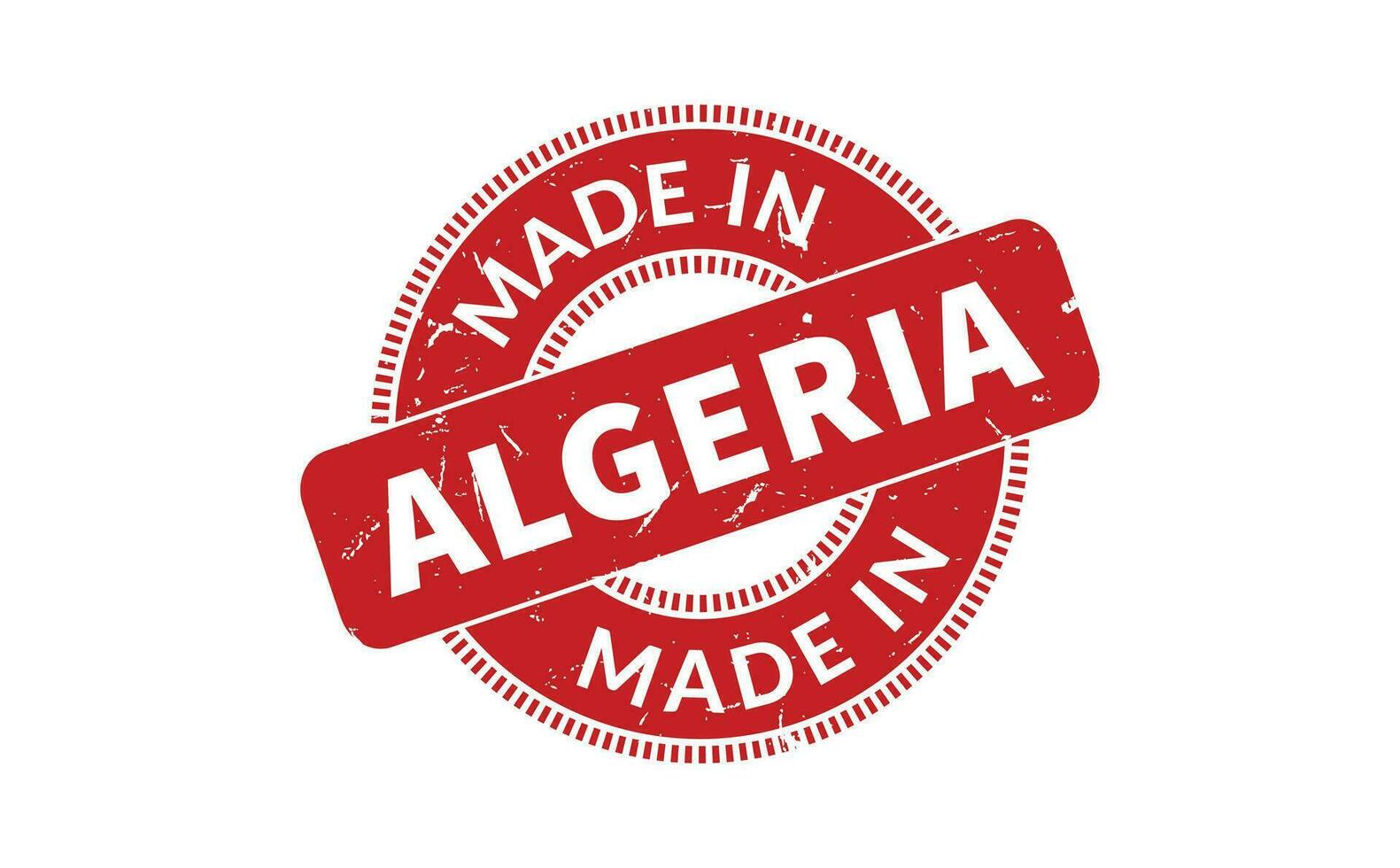 gemaakt in Algerije rubber postzegel vector