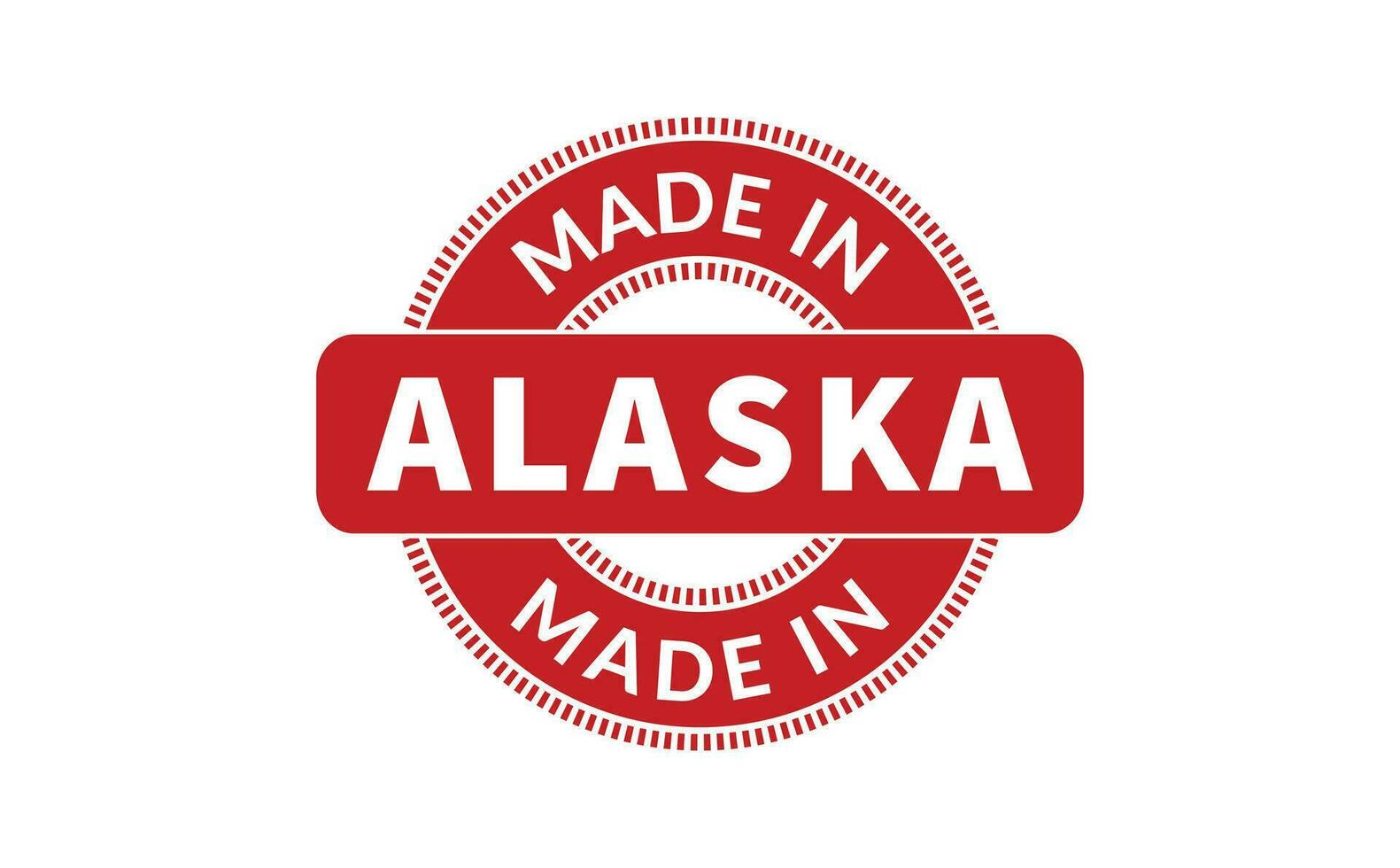 gemaakt in Alaska rubber postzegel vector