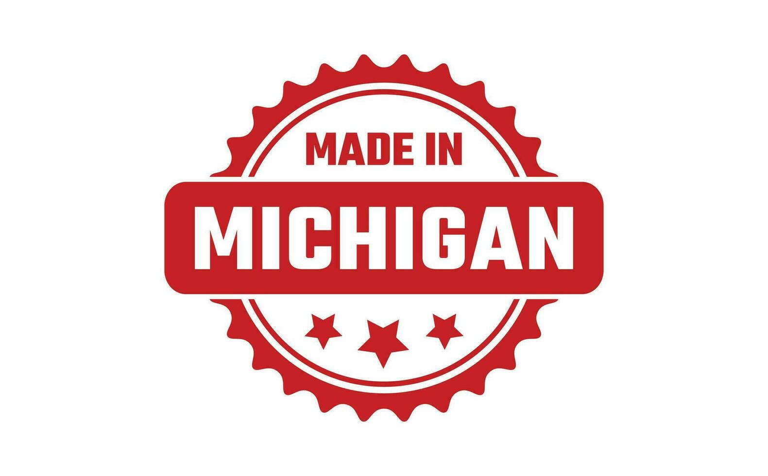 gemaakt in Michigan rubber postzegel vector