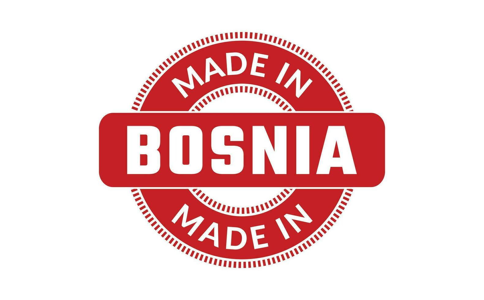 gemaakt in Bosnië rubber postzegel vector