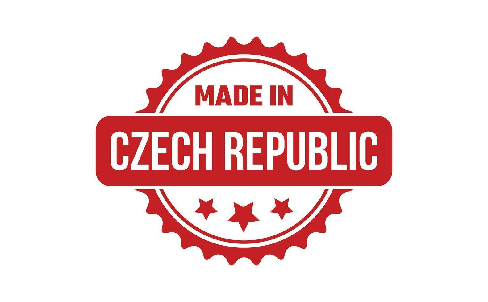 gemaakt in Tsjechisch republiek rubber postzegel vector