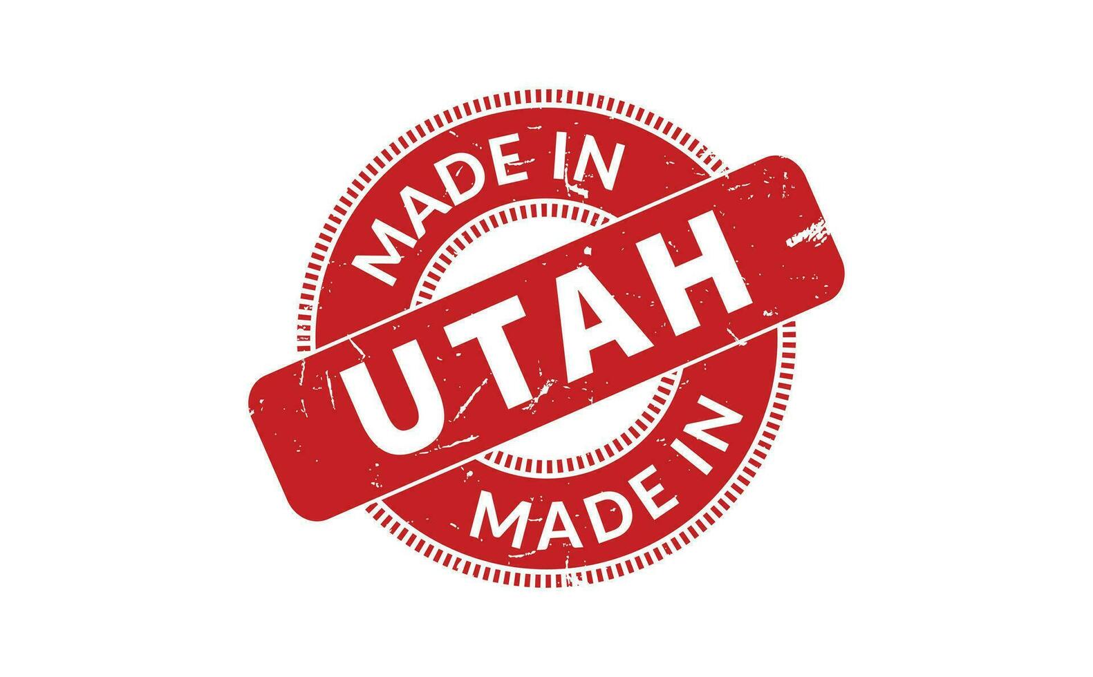 gemaakt in Utah rubber postzegel vector