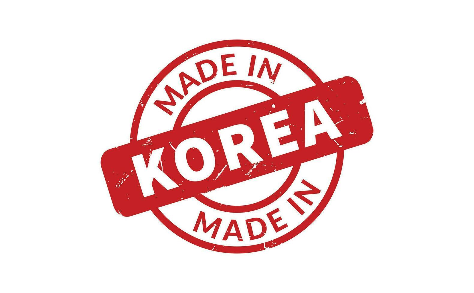 gemaakt in Korea rubber postzegel vector