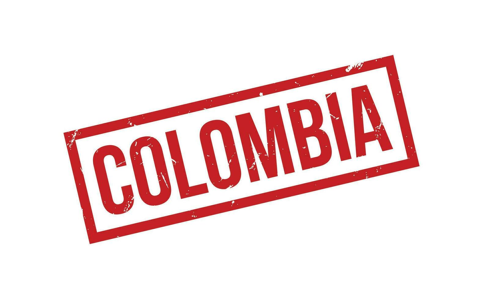 Colombia rubber postzegel zegel vector