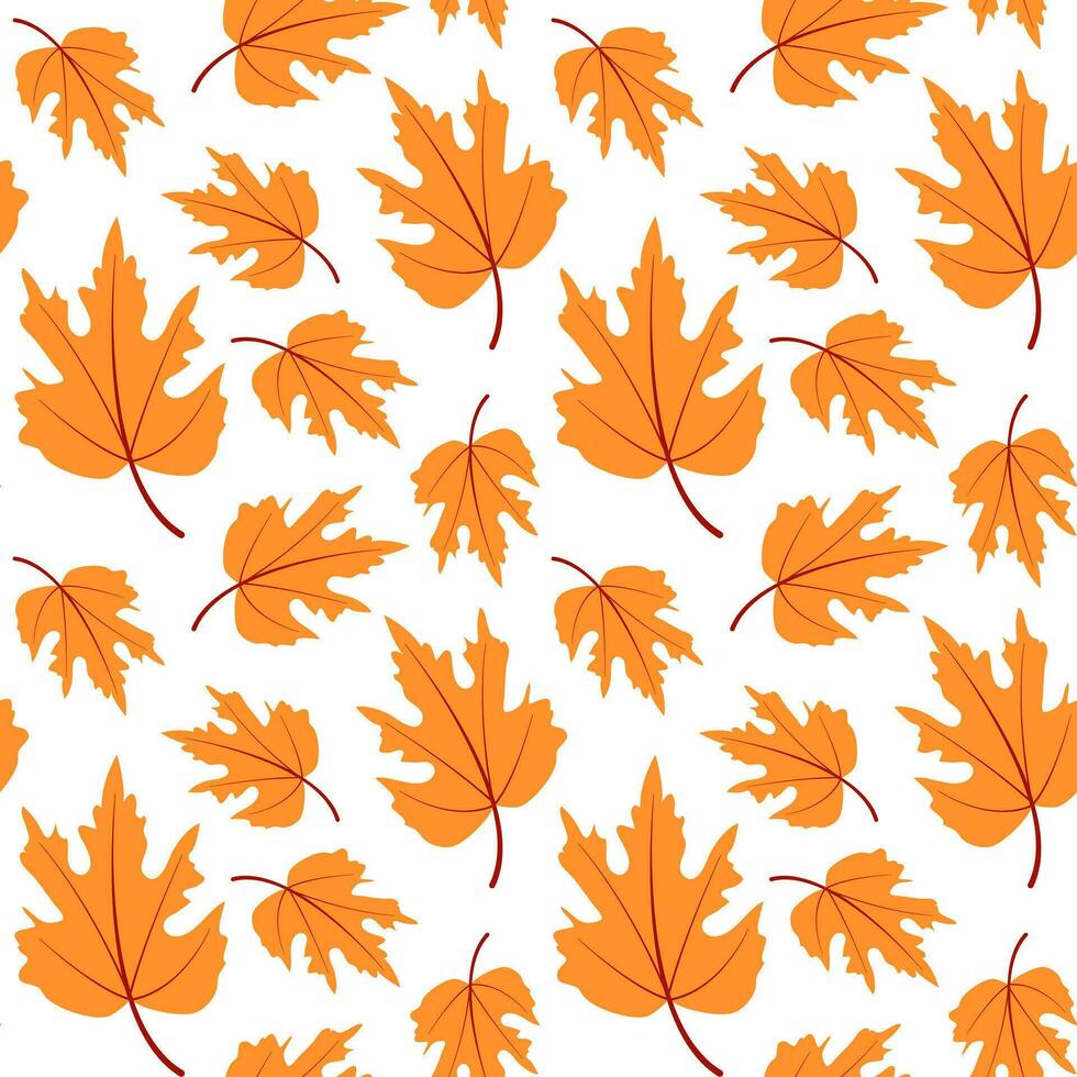 vector naadloos patroon van geel herfst esdoorn- bladeren. herfst achtergrond