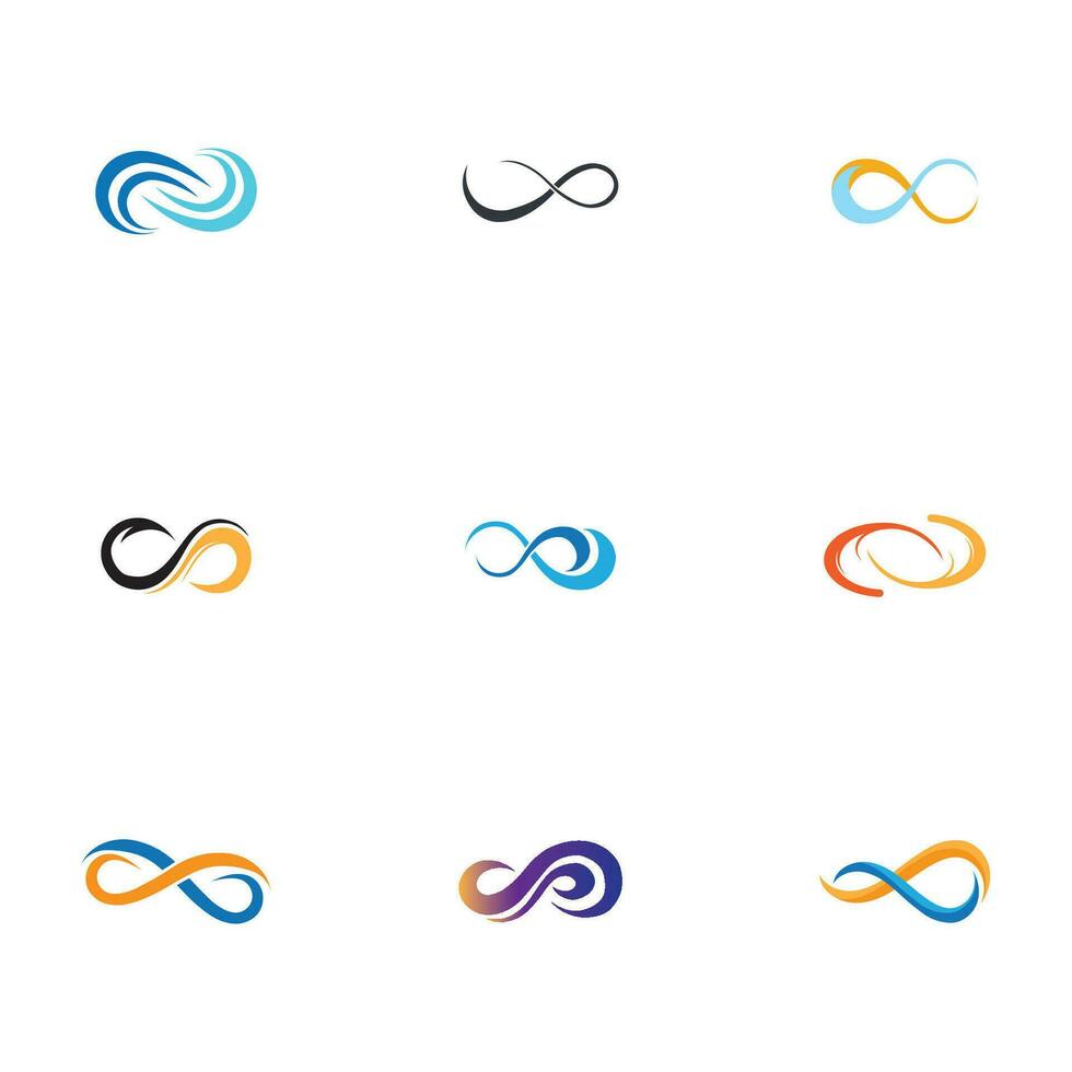 oneindigheid logo en symbool vector