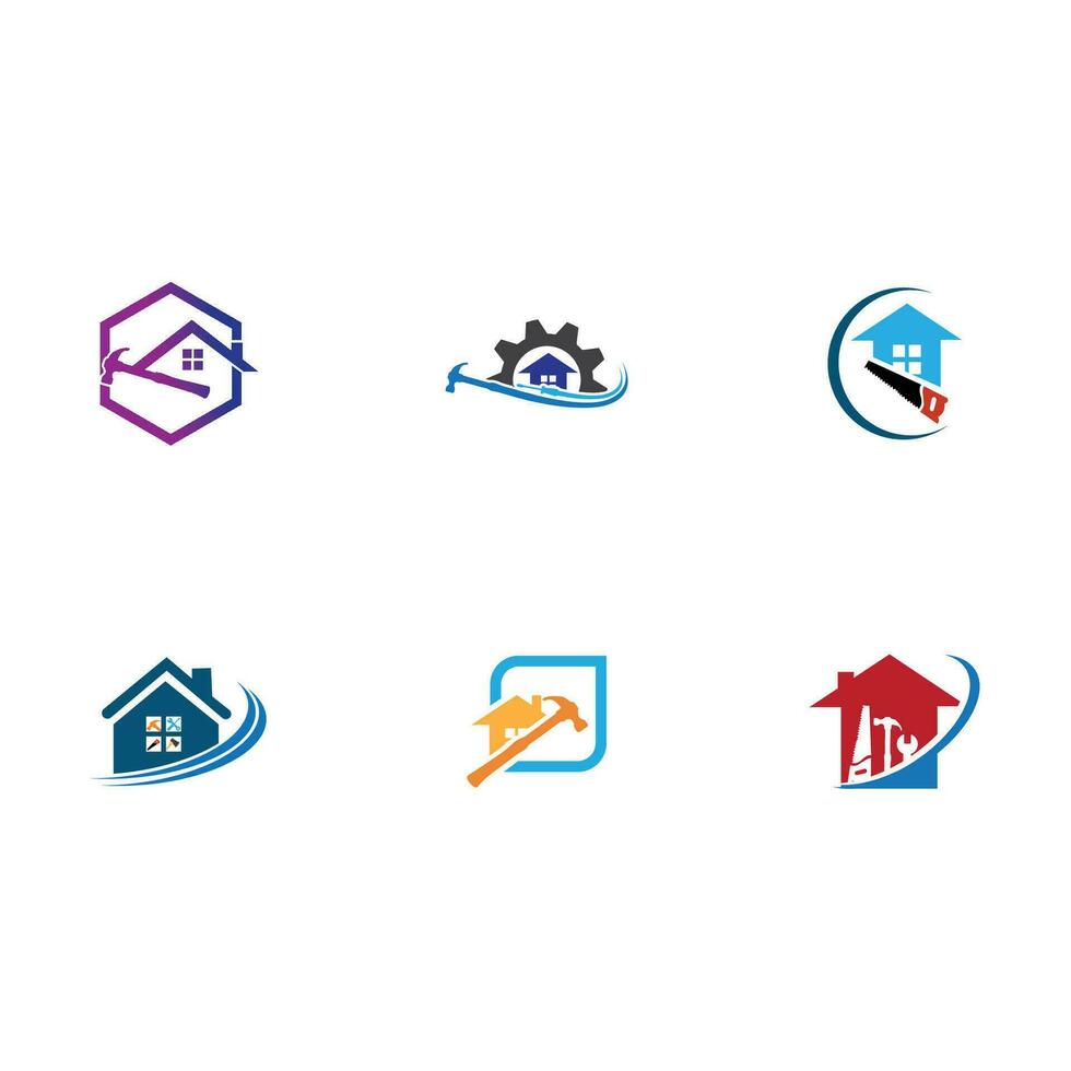 huis reparatie logo afbeeldingen illustratie ontwerp vector