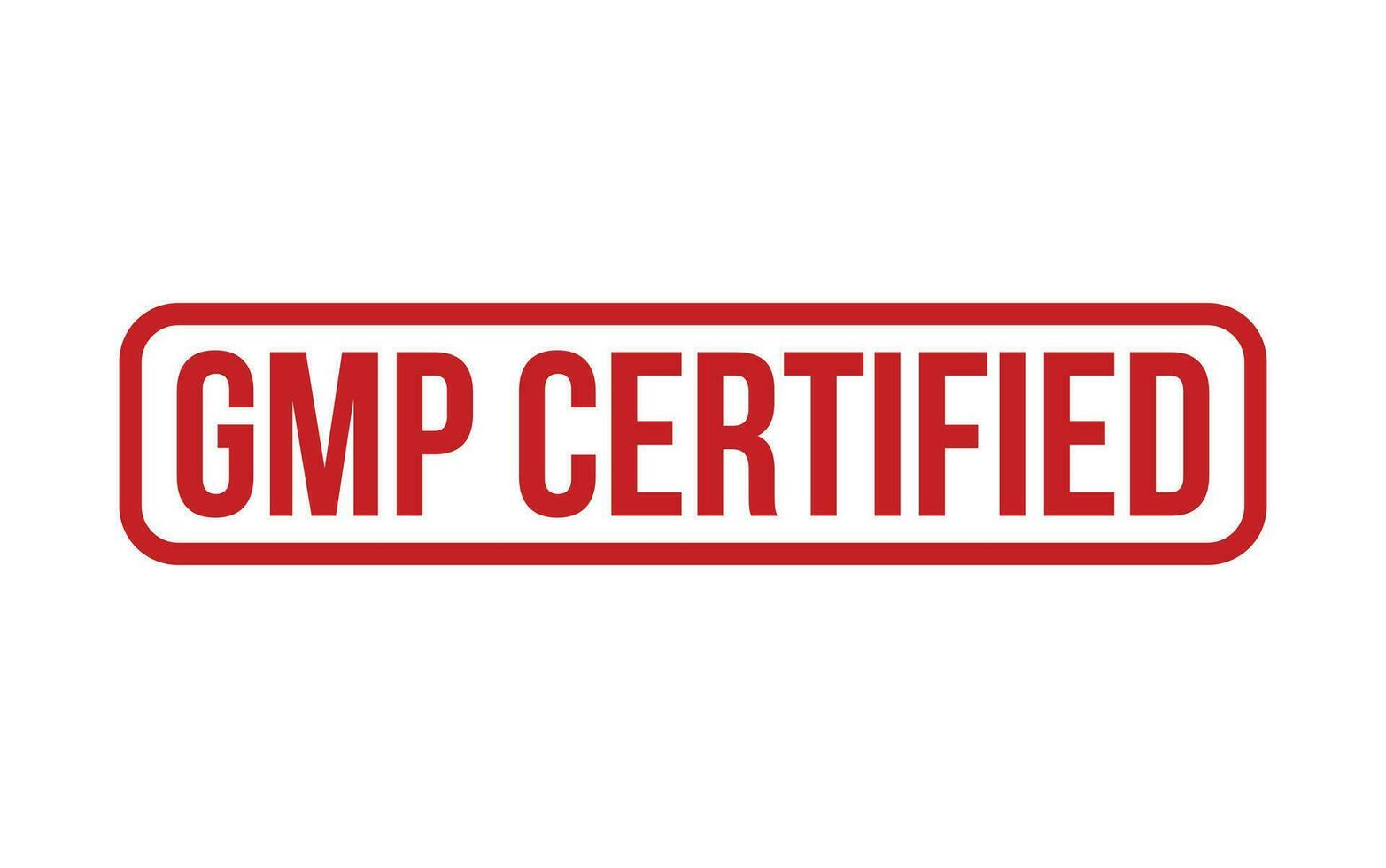 gmp gecertificeerd rubber postzegel zegel vector