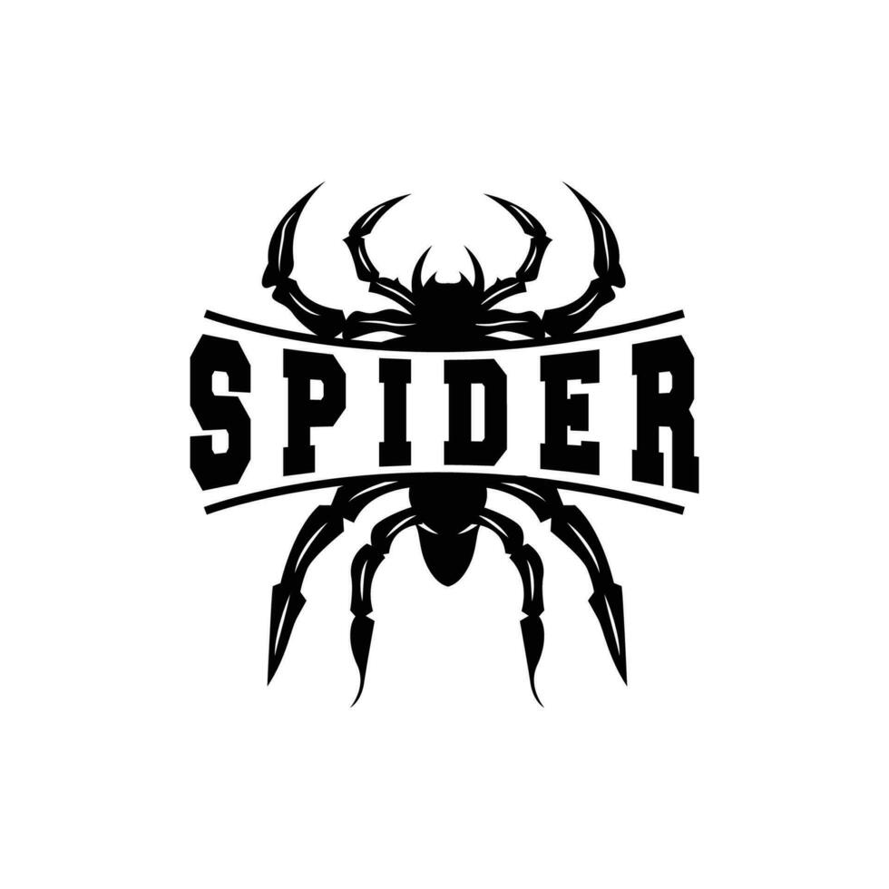 spin logo, insect dier vector, premie wijnoogst ontwerp, icoon sjabloon symbool vector
