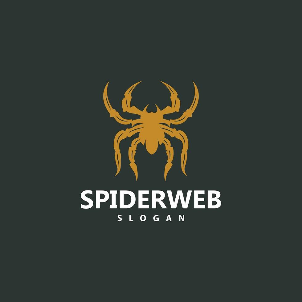 spin logo, insect dier vector, premie wijnoogst ontwerp, icoon sjabloon symbool vector