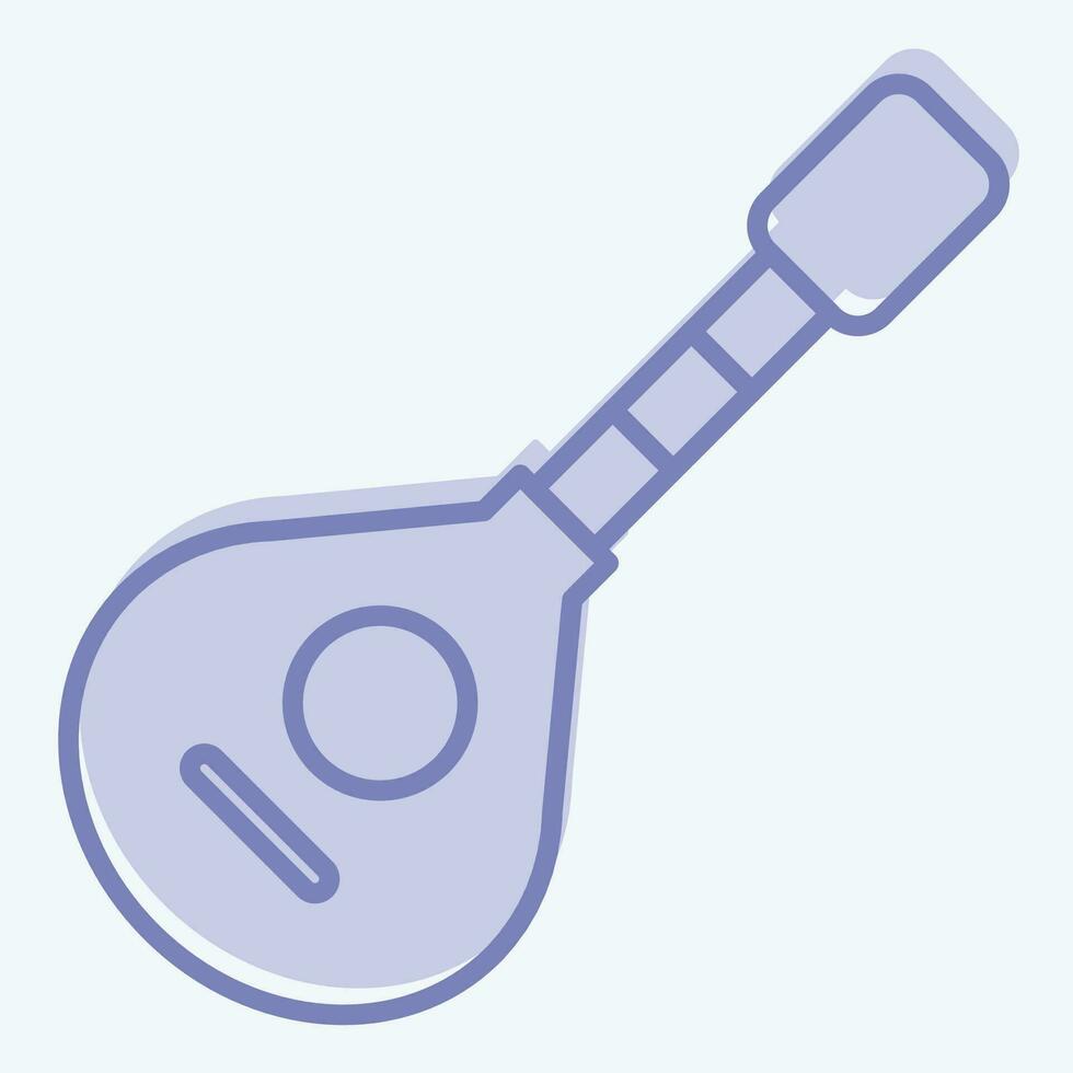 icoon bouzouki. verwant naar keltisch symbool. twee toon stijl. gemakkelijk ontwerp bewerkbaar. gemakkelijk illustratie vector