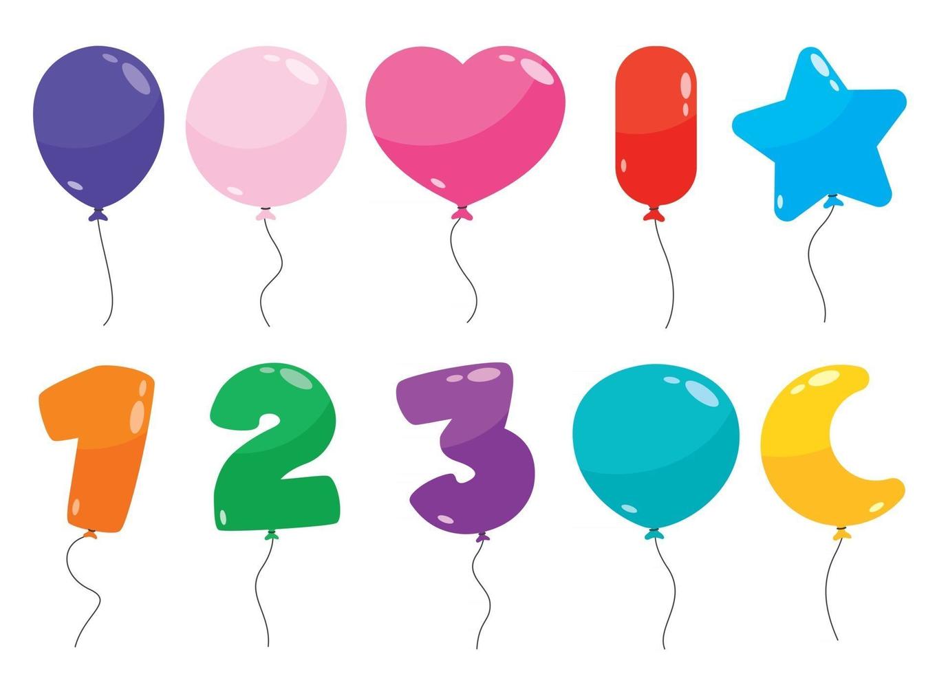 kleurrijke ballonnen voor feestdecoratie vector