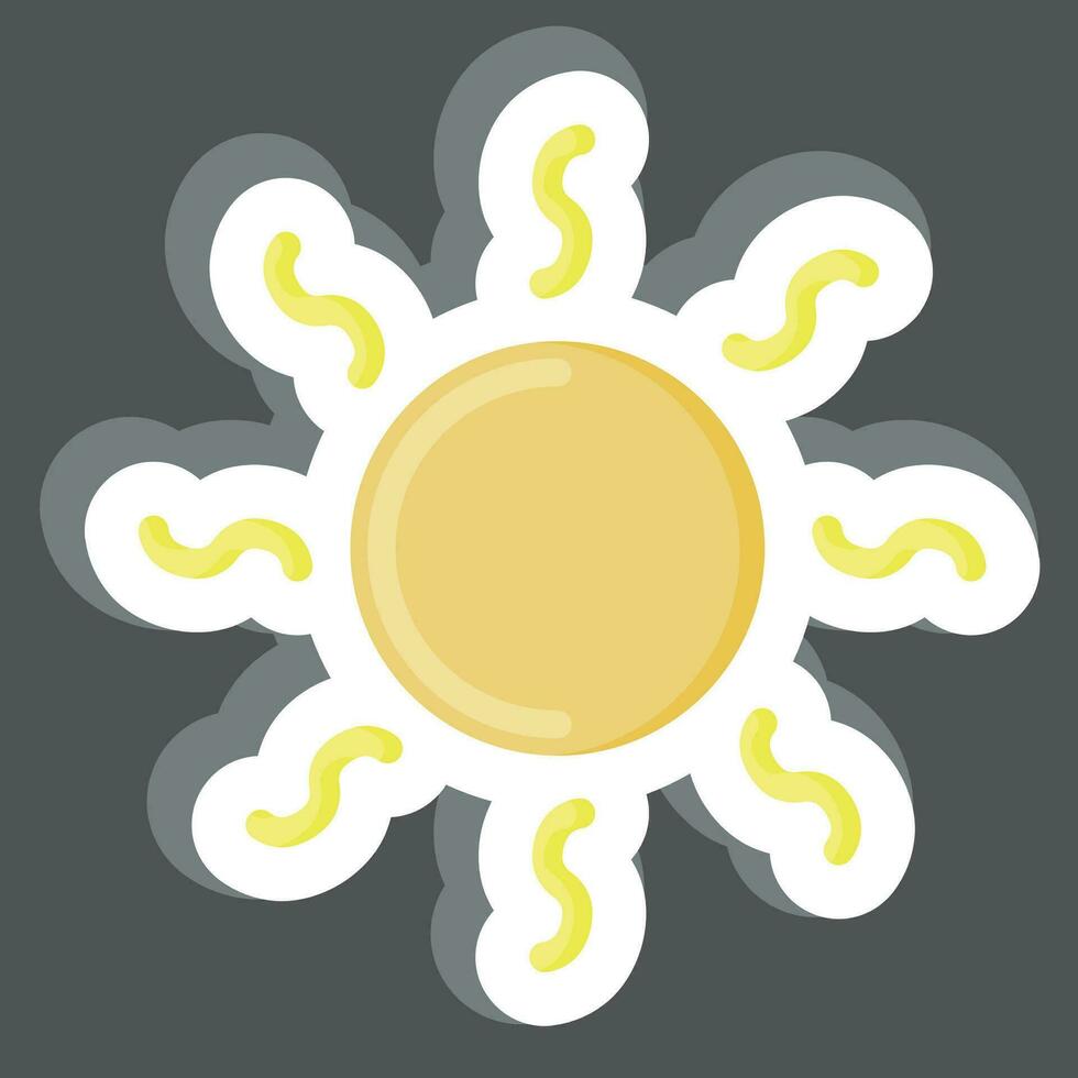 sticker verwarming. verwant naar lucht conditioning symbool. gemakkelijk ontwerp bewerkbaar. gemakkelijk illustratie vector