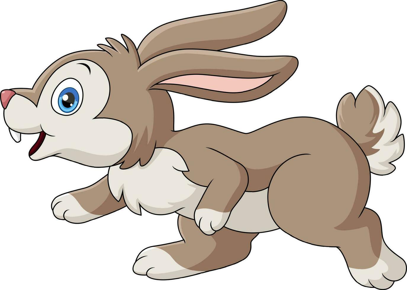 schattig konijn tekenfilm Aan wit achtergrond vector