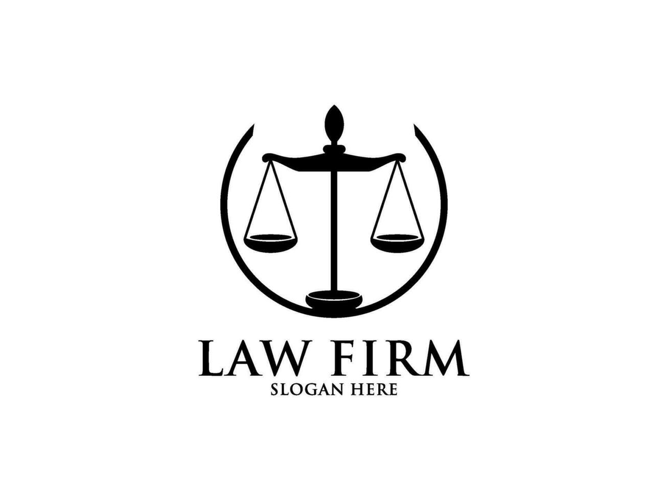wet firma logo, advocaat logo met creatief wet element vector