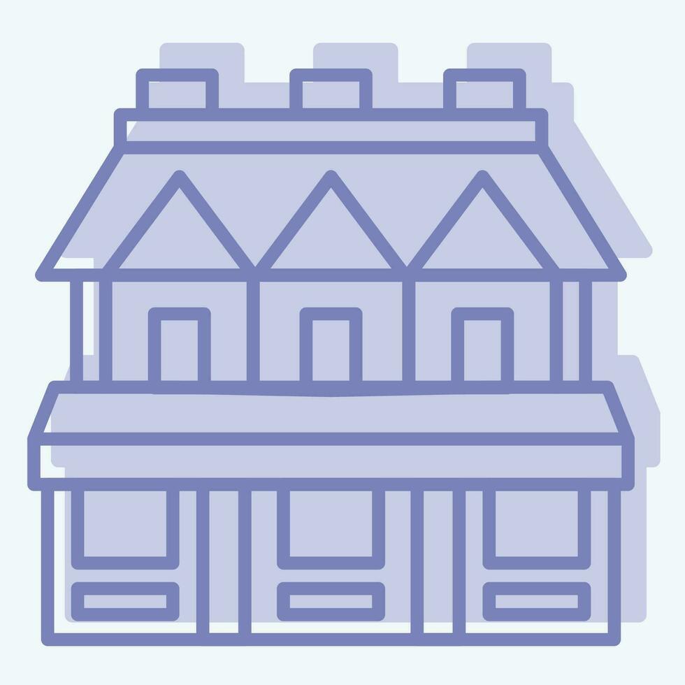 icoon stad- huis. verwant naar accommodaties symbool. twee toon stijl. gemakkelijk ontwerp bewerkbaar. gemakkelijk illustratie vector