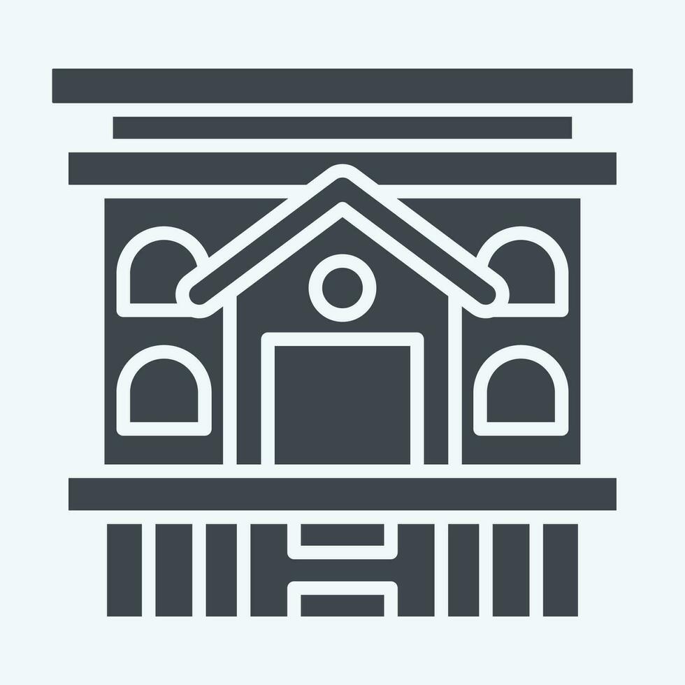 icoon mobiel huis. verwant naar accommodaties symbool. glyph stijl. gemakkelijk ontwerp bewerkbaar. gemakkelijk illustratie vector